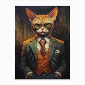 Gangster Cat Pixiebob 2 Canvas Print