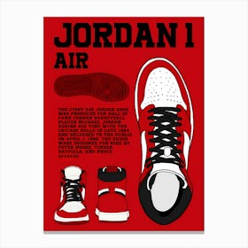 Nike Air Jordan 1 Canvas Print