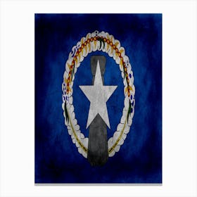 Northern Mari Ana Islands Flag Texture Canvas Print