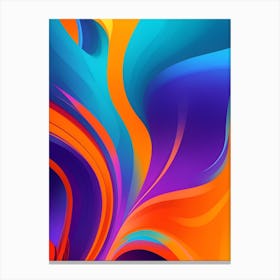 Abstract Colorful Waves Vertical Composition 68 Canvas Print