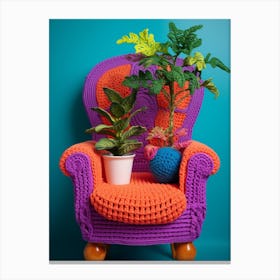 Dolls House Crochet Chair 1 Canvas Print