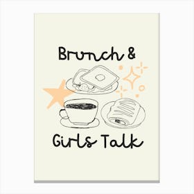 Brunch And Girls Talk Canvas Print