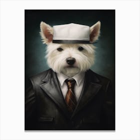 Gangster Dog West Highland White Terrier 3 Canvas Print