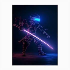 Neon Ninja Canvas Print