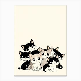 Kawaii Kittens Canvas Print