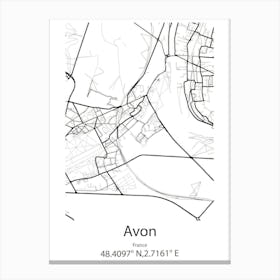 Avon Park,United States Minimalist Map 1 Canvas Print