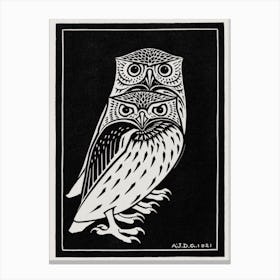 Two Owls, Julie De Graag Canvas Print
