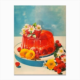 Red Jelly Vintage Cookbook Inspired 2 Canvas Print