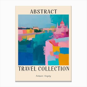 Abstract Travel Collection Poster Budapest Hungary 1 Canvas Print