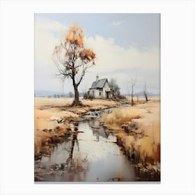 'House By The Stream' 1 Canvas Print