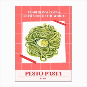 Pesto Pasta Italy 3 Foods Of The World Canvas Print