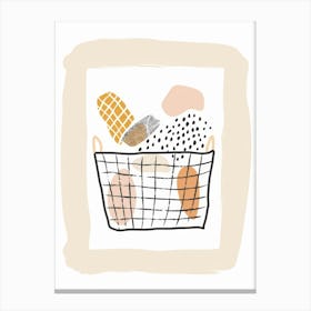 Basket Of Corn Canvas Print