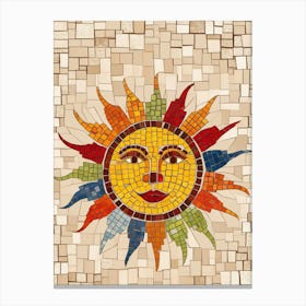 Mosaic Sun Canvas Print