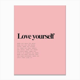 Love Yourself Canvas Print