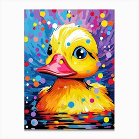Polka Dot Ducklings 2 Canvas Print