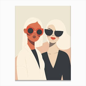 Two Women In Sunglasses 9 Canvas Print