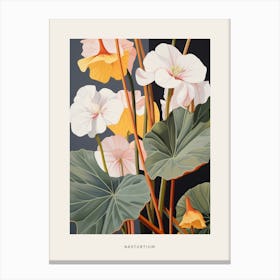 Flower Illustration Nasturtium 2 Poster Canvas Print