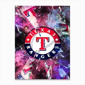 Texas Rangers Baseball Poster Canvas Print