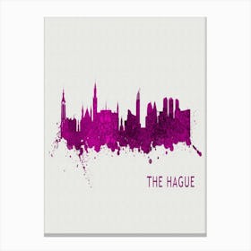 The Hague Netherlands City Purple Canvas Print