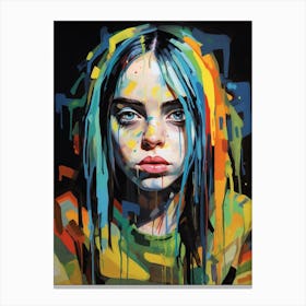 Billie Eilish Pop Art Abstract 2 Canvas Print