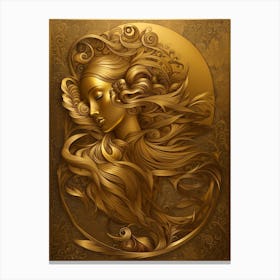 Golden Woman Canvas Print