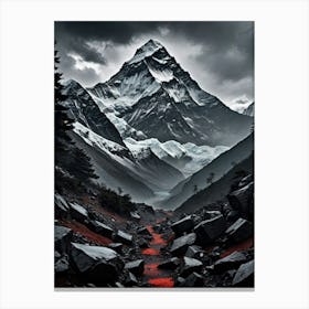 Mountain In The Night A View from the Top of the World Canvas Print