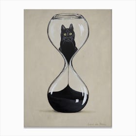 Hourglass Cat Canvas Print