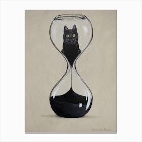 Hourglass Cat Canvas Print