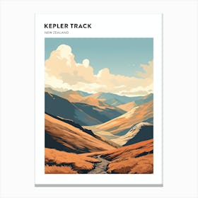 Kepler Track New Zealand 3 Hiking Trail Landscape Poster Canvas Print