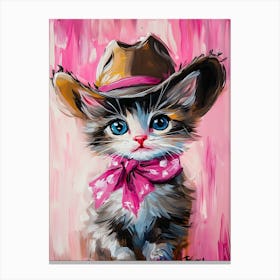 Cowgirl Kitten 1 Canvas Print