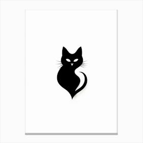 Simple Cat Heart Canvas Print