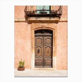Front Door In Roussillon Canvas Print