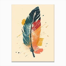 Color Burst Mid Century Style Canvas Print