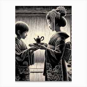 Creative Geisha Illustration 70 Canvas Print