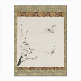 Birds On A Plum Tree (1795), Itō Jakuchū Canvas Print