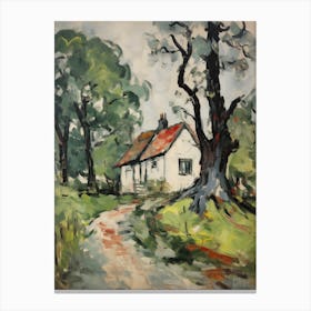 A Cottage In The English Country Side Painting 3 Canvas Print