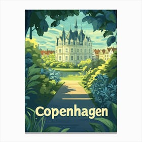 Aihrgdesign A Mid Century Modern Travel Poster For Copenhagen Canvas Print