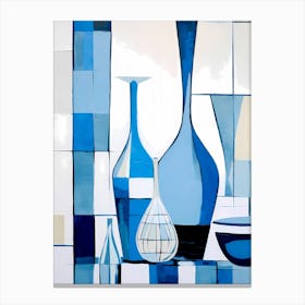 blue abstract vases Canvas Print