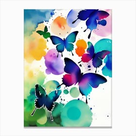 Watercolor Butterflies 7 Canvas Print