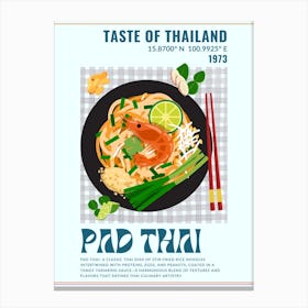 "Pad Thai: Noodles of Laughter and Flavorful Shenanigans!" Canvas Print