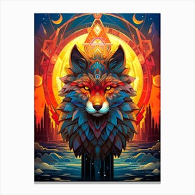 Psychedelic Wolf Canvas Print