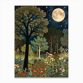 William Morris Moonlight In The Forest 79 Canvas Print