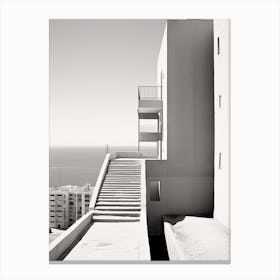 Alicante, Spain, Black And White Old Photo 2 Canvas Print