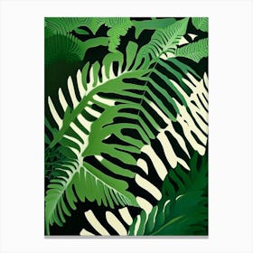 Upside Down Fern Vibrant Canvas Print