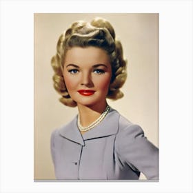 Anne Baxter Retro Collage Movies Canvas Print