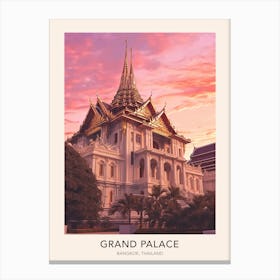 Grand Palace Bangkok Thailand Travel Poster Canvas Print