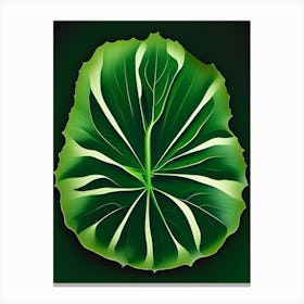 Turnip Leaf Vibrant Inspired Canvas Print