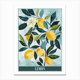 Lemon Tree Flat Illustration 4 Poster Canvas Print
