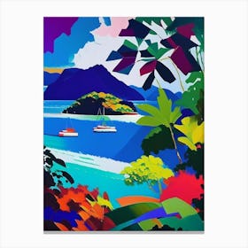 Lombok Indonesia Colourful Painting Tropical Destination Canvas Print