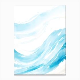 Blue Ocean Wave Watercolor Vertical Composition 52 Canvas Print